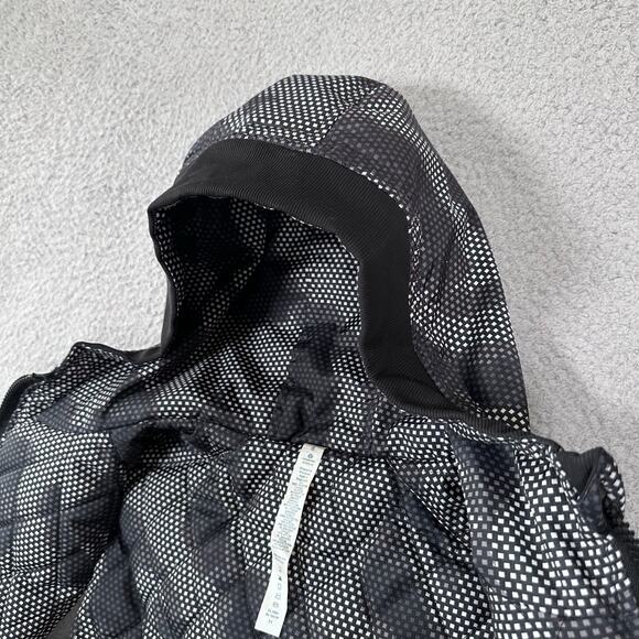 Lululemon Athletica Puffer Vest Goose Down Hooded Women's 8 Sleeveless Gray Camo - Picture 9 of 13